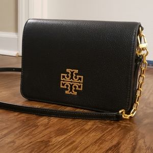 Tory Burch Black Crossbody Tote - Like New!